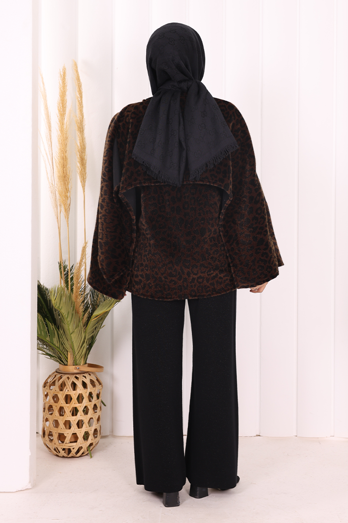 Atkı Detay Leoparlı Panço 70061-1